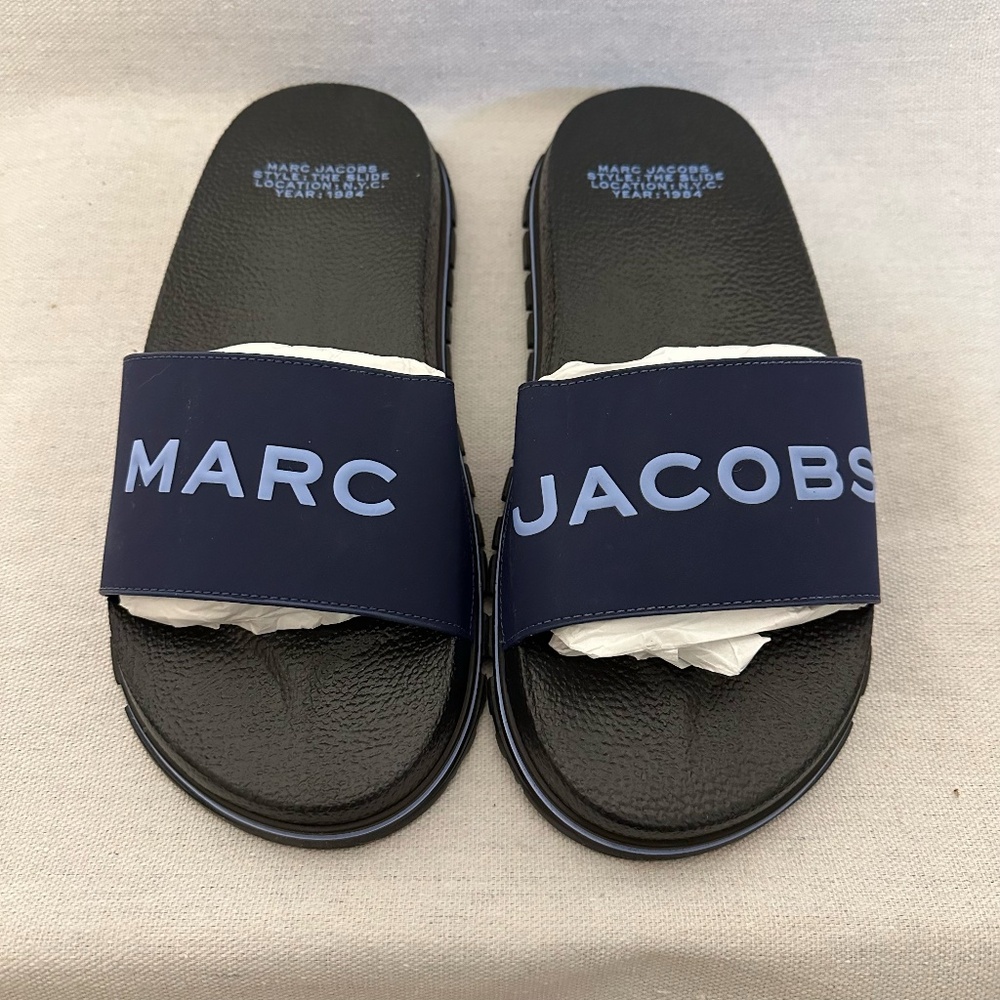 Marc Jacobs Black and Blue Sandals
